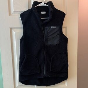 Columbia Black Fleece Vest with Pockets